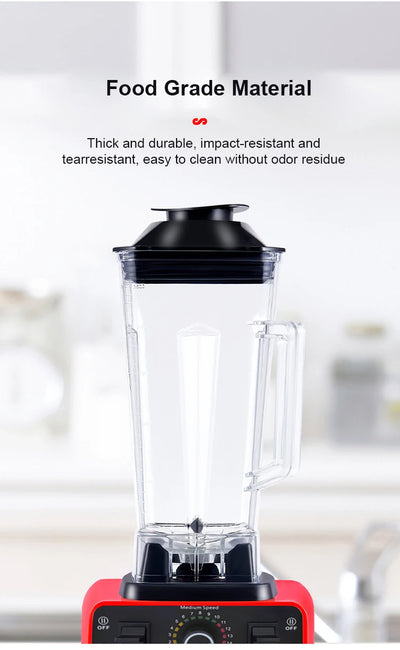 2000W Heavy Duty Commercial Blender Stationary Mixer Food Processor Ice Smoothies for Kitchen High Power Juicer Blender BPA Free by Smarsty