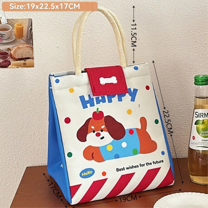 Cute Insulated Bento Bag Large Capacity Office Tote - Smarsty
