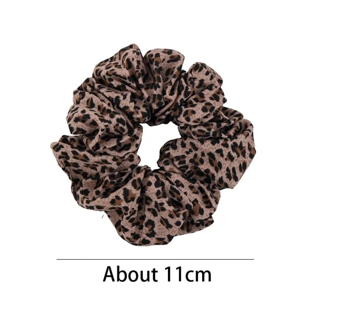 Leopard Print Scrunchie High Elastic Hair Tie Elegant - Smarsty