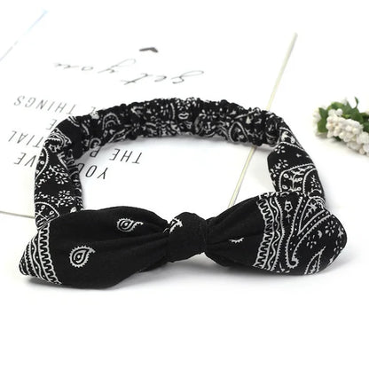 Boho Soft Elastic Headband For Women Vintage Cross Knot - Smarsty