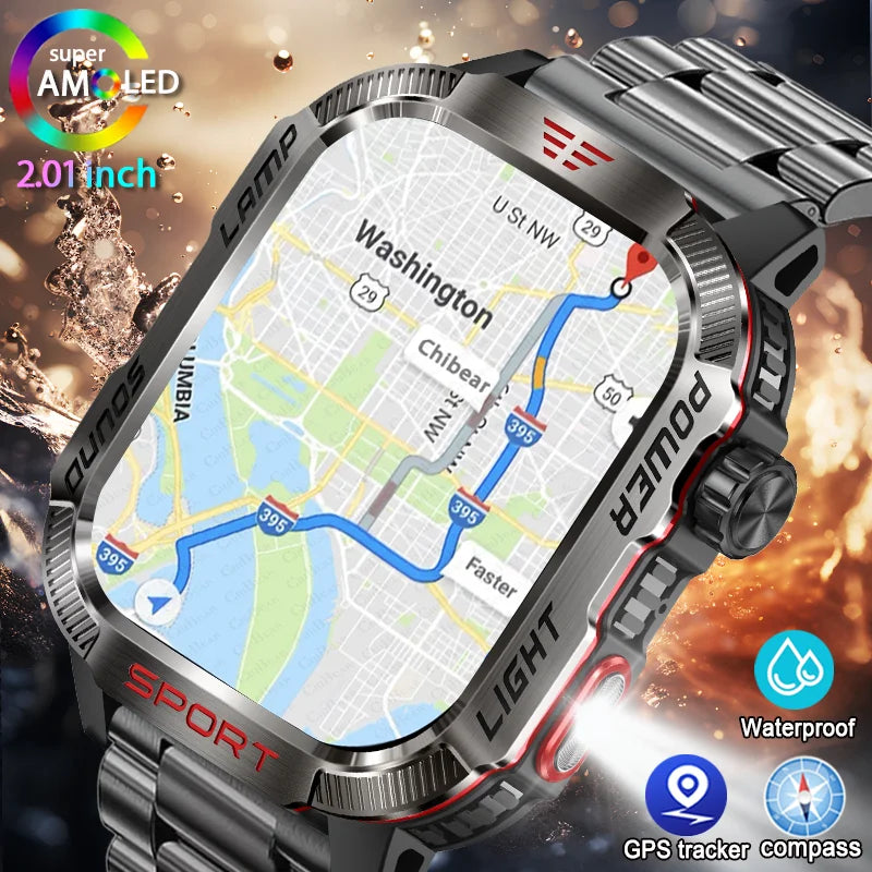 Waterproof Military GPS Smart Watch With Bluetooth Call - Smarsty