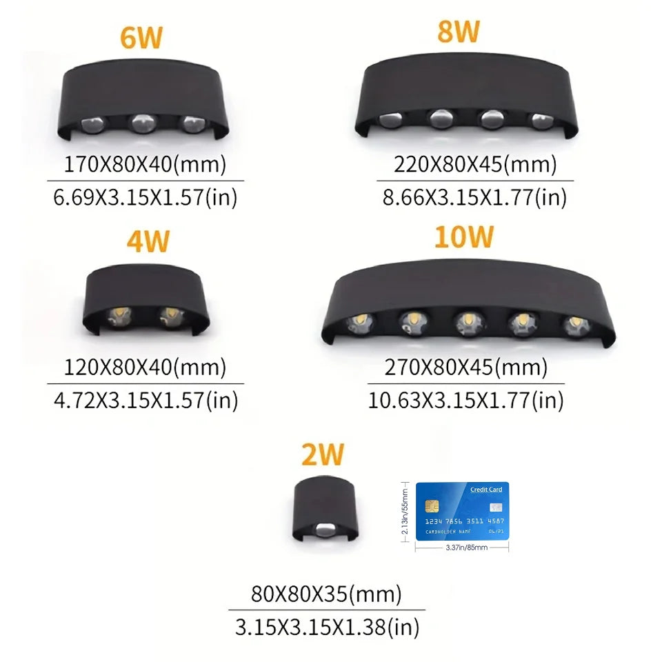 Waterproof LED Wall Lamp for Outdoor and Indoor Use - Smarsty