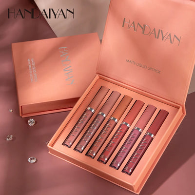 Handaiyan Set of 6 Long Lasting Non-Stick Lip Gloss - Smarsty