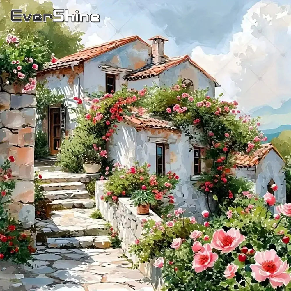 Evershine 5D Diamond Painting House Landscape Handmade Decor - Smarsty