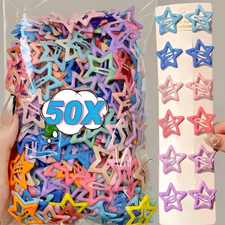 Colorful Kawaii Star Hair Clips for Sweet Girls - Smarsty