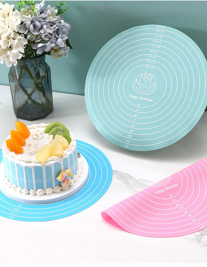 FAIS DU Non-Stick Cake Turntable with Silicone Mat - Smarsty