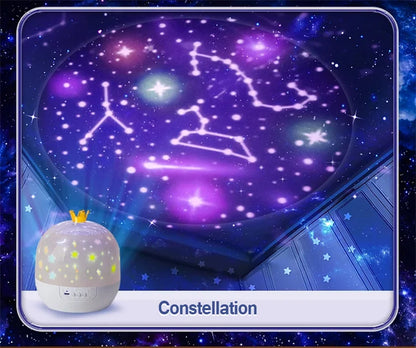 Crown Star Light Projection Night Lamp for Kids - Smarsty