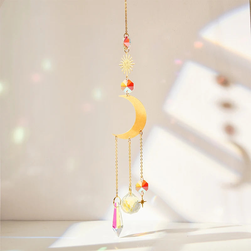 Hanging Crystal Pendant Suncatcher Wind Chimes for Home Decor - Smarsty