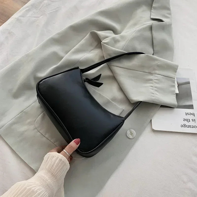 Retro PU Leather Shoulder Bag For Women Hobo Style Classic - Smarsty