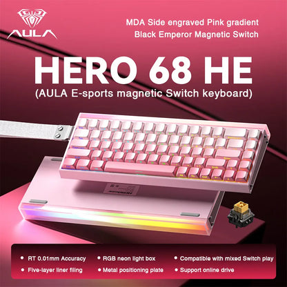 68 Key Magnetic Switch Keyboard Rapid Trigger RGB Wired