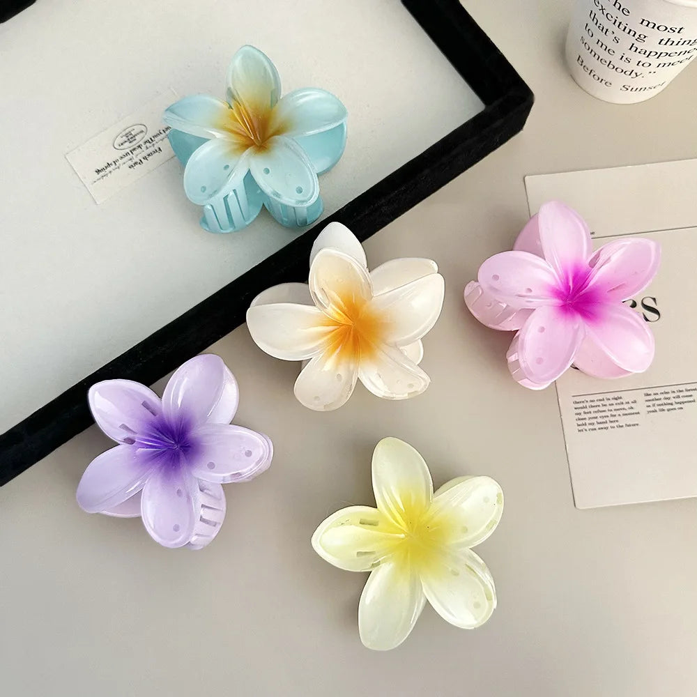 Bohemian Floral Hair Clips Beach Claw For Vacation Style - Smarsty