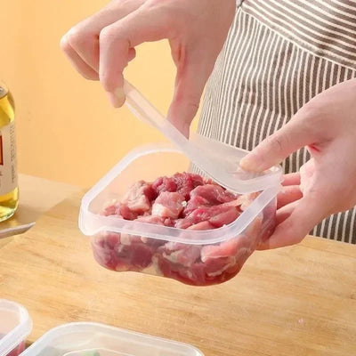 1/10PC Small Food Preservation Boxes Refrigerator Frozen Meat Vegetable Fresh-Keeping Box Transparent Kitchen Sealed Storage Box by Smarsty