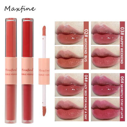 Double End Lip Glaze Glossy Color and Moisture - Smarsty