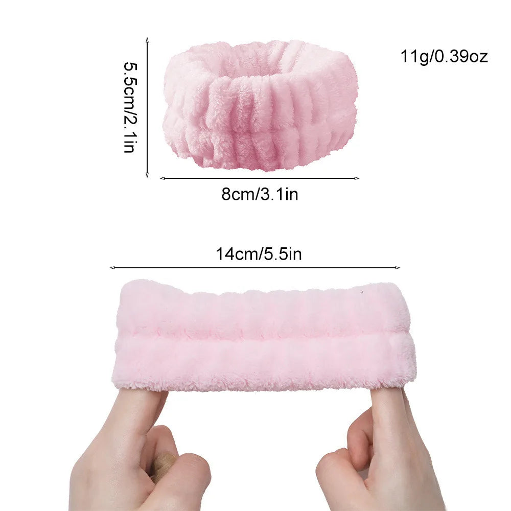 Coral Fleece Wash Face Headband Absorbent Waterproof - Smarsty