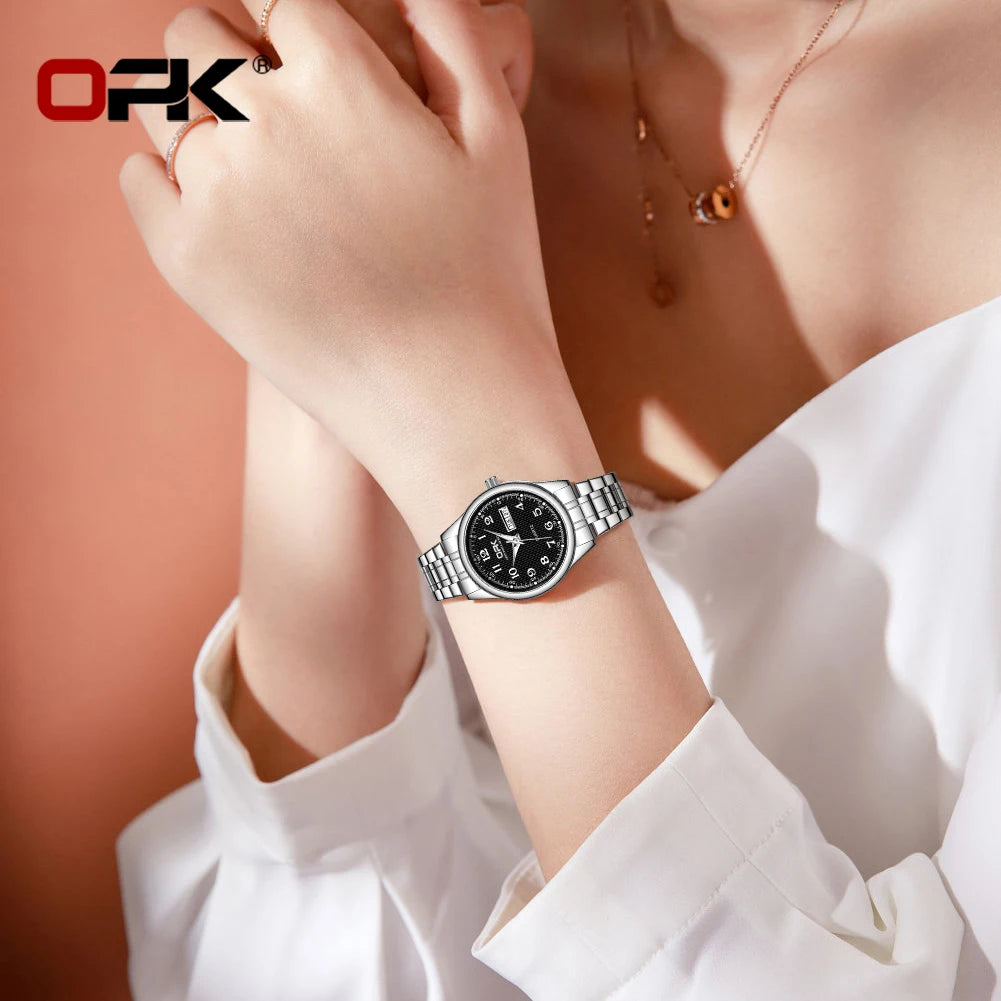 Luxury Waterproof Quartz Watch For Women Stainless Steel Strap - Smarsty