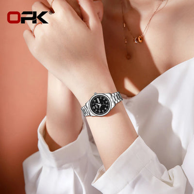 Luxury Waterproof Quartz Watch For Women Stainless Steel Strap - Smarsty
