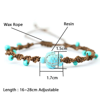 Bohemia Rope Bracelet Unisex Adjustable Turtle Design - Smarsty