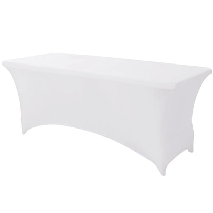 6FT Black Spandex Table Cloth Wrinkle Resistant Cover - Smarsty