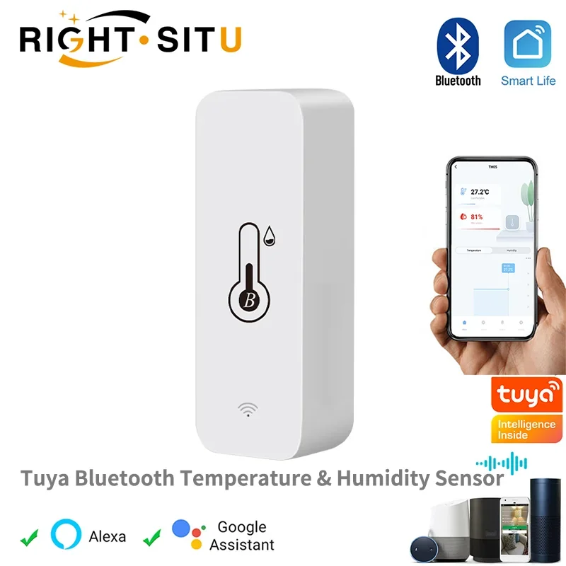Tuya Smart Temperature and Humidity Sensor with Bluetooth Control - Smarsty