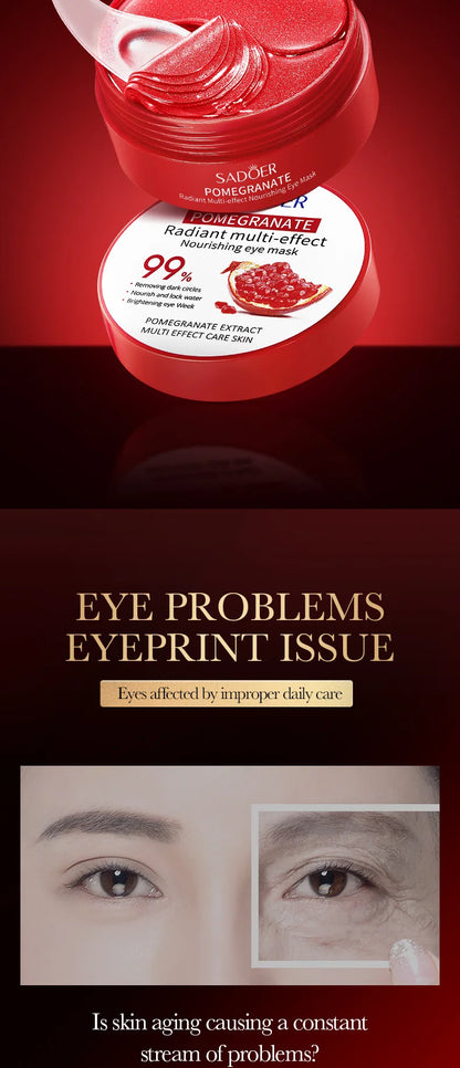 SADOER Red Pomegranate Eye Mask for Dark Circles Removal - Smarsty