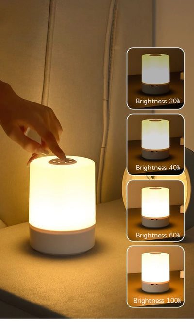 Dimmable LED Night Light for Bedroom Charging Lamp - Smarsty