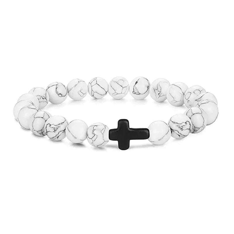 Natural Stone Beads Rosary Bracelet for Meditation - Smarsty