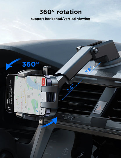 Universal Car Phone Mount With Strong Suction 360 Rotation - Smarsty