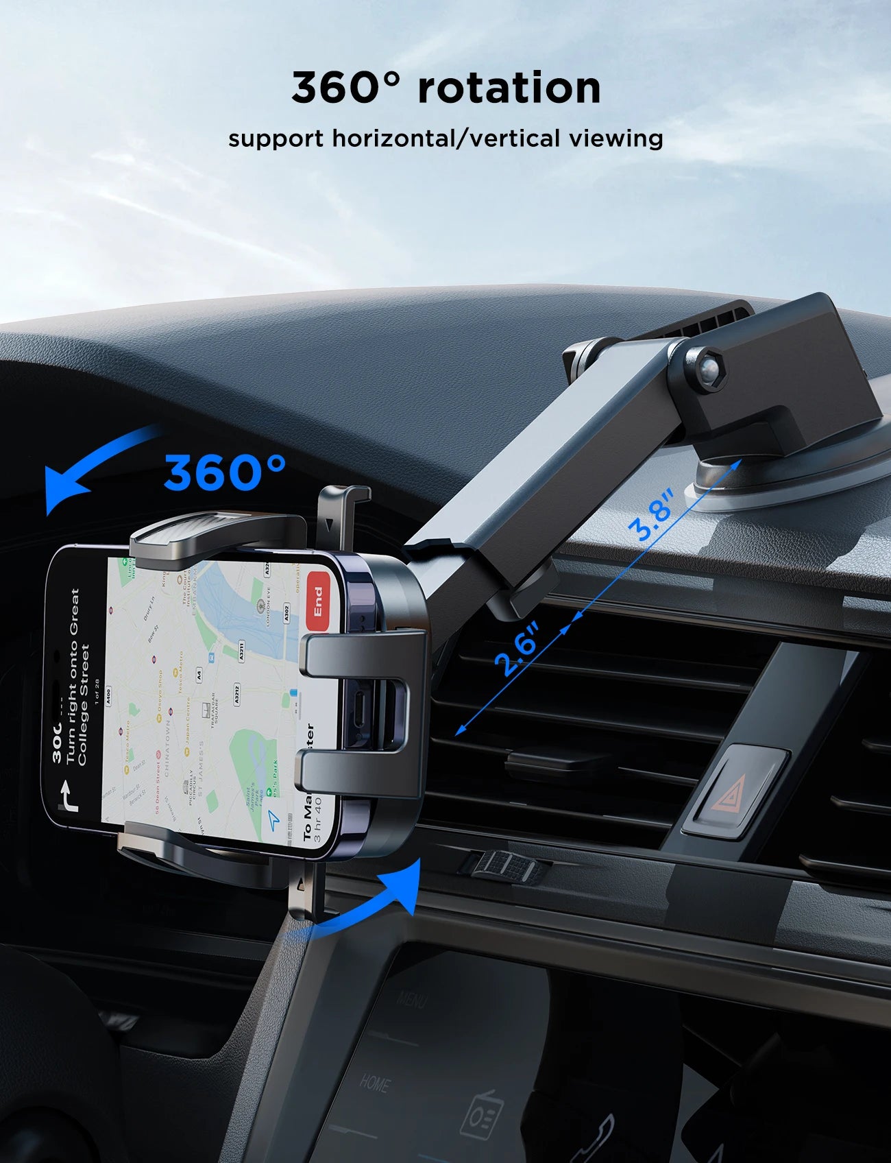 Car Air Vent Phone Holder Mount 360 Rotation Universal - Smarsty