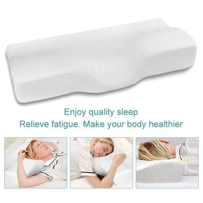 Memory Foam Orthopedic Neck Pillow for Pain Relief - Smarsty