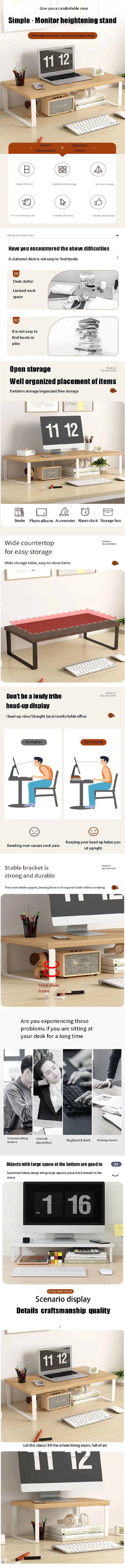 Notebook Computer Stand Desktop Computer Screen Desktop Elevated Desktop Storage And Storage Pad Elevated by Smarsty