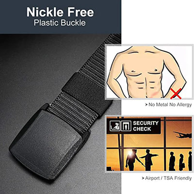 Military Tactical Nylon Belt with Automatic Buckle Durable Outdoor Canvas Belt for Men - Smarsty