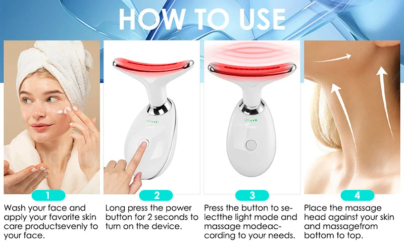 7 Colors Anti Wrinkle Facial Massager for Skin Tightening - Smarsty