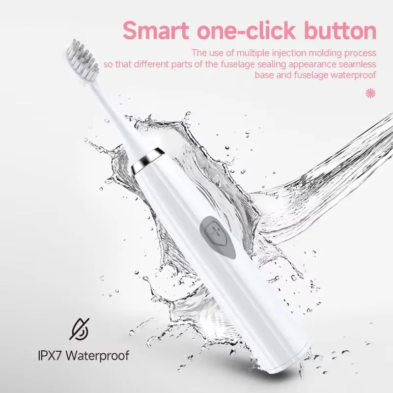 Portable Waterproof Electric Toothbrush with Soft Bristles - Smarsty