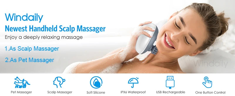 Electric Scalp Massager for Deep Tissue Relaxation - Smarsty