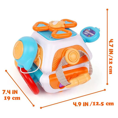 Montessori Sensory Toys Baby Busy Cube Activity Travel Toy Educational Learning Fidget Toys for Fine Motor Skills Children Gift - Smarsty