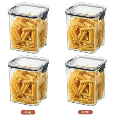 460-1800ml Sets Kitchen Stackable Sealed Jar Plastic Food Storage Box Multigrain Tank Bottle Dried Fruit Tea Storage Containers by Smarsty