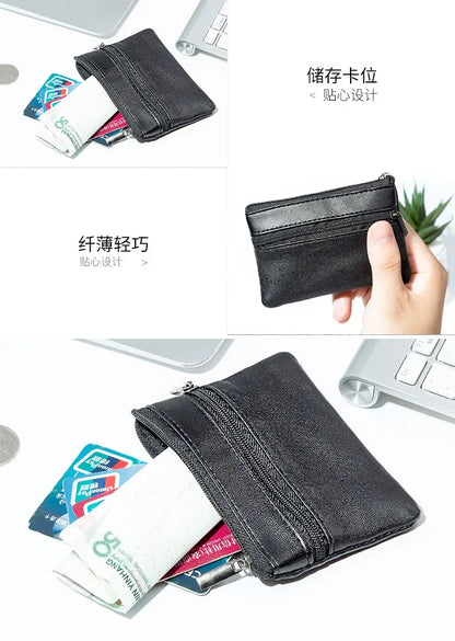 Unisex Coin Purse Wallet With Zipper Change Holder Everyday - Smarsty