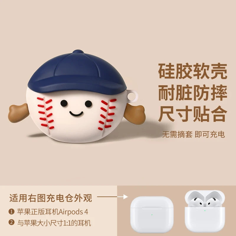 Cute Panda Silicone Headphone Case for AirPods 4 - Smarsty