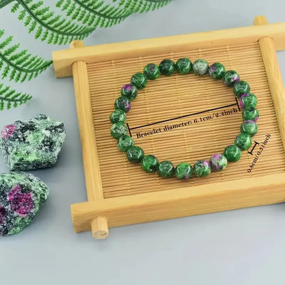 Natural Epidote Zoisite Stone Bead Bracelet for Men - Smarsty