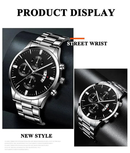 Luxury Silver Stainless Steel Quartz Watch for Men - Smarsty