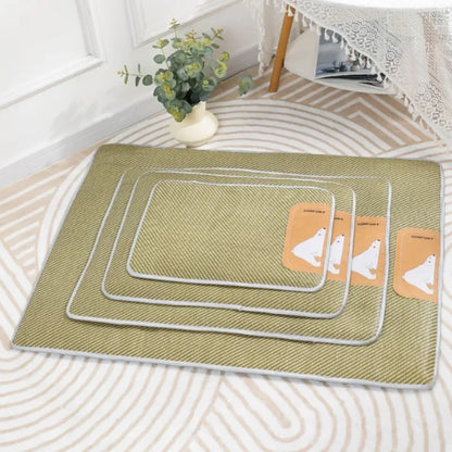 Summer Cooling Pet Mat with Breathable Bamboo Ice Gel - Smarsty