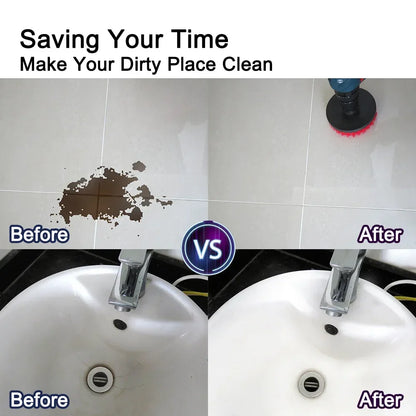 Drill Brush Electric Scrubber Kit For Bathroom Cleaning - Smarsty