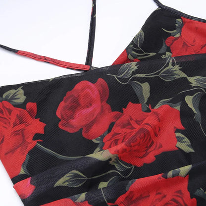 Flowers Print Spaghetti Strap Dresses Women Temperament Package Hip Bodycon Long Dress Fashion Sexy Backless Lady Slim Vestidos