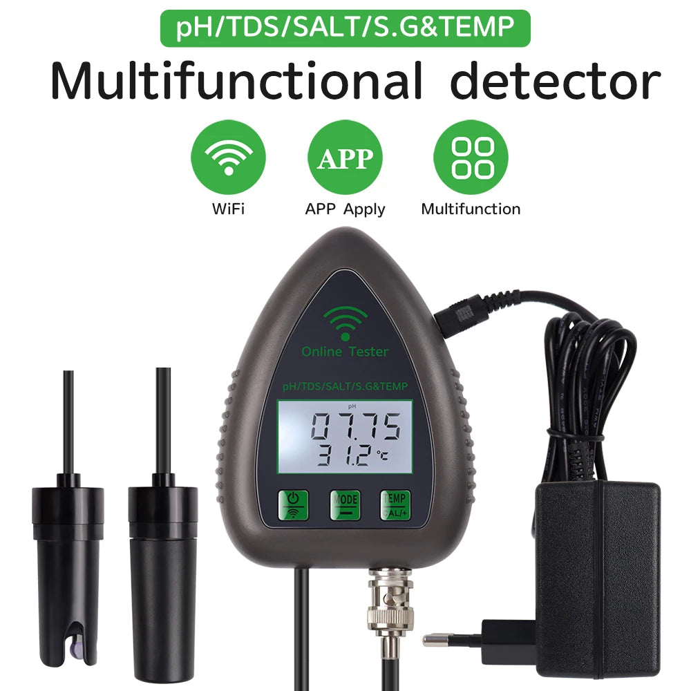Tuya WiFi 5 in 1 Water Quality Monitor for Aquariums - Smarsty