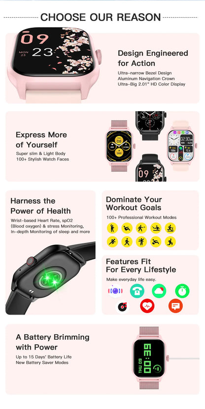 LEMFO LT10 Smart Watch Bluetooth Fitness Tracker 2024 - Smarsty