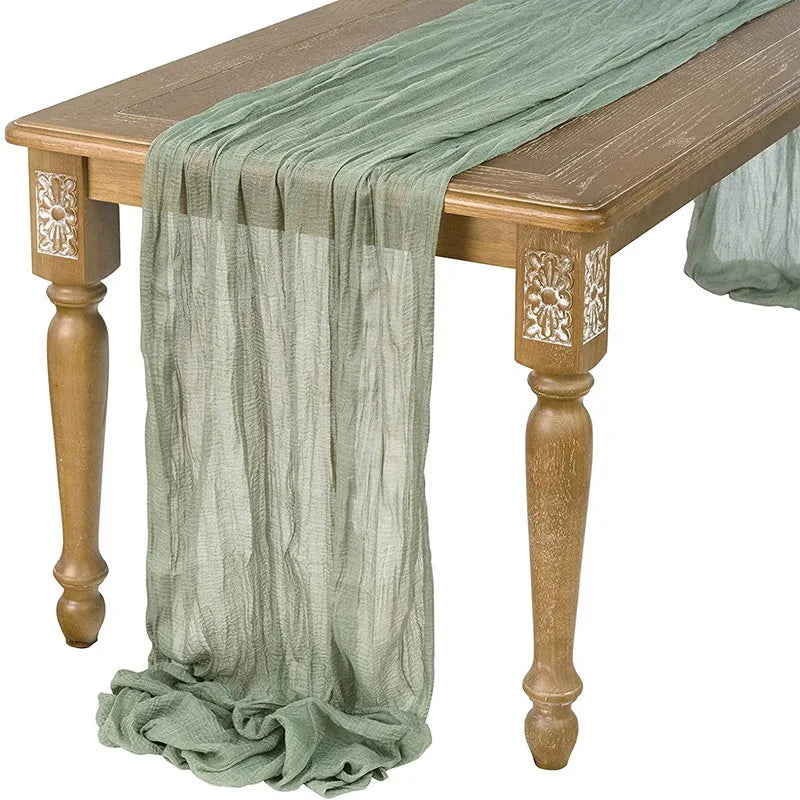 Gauze Table Runner for Rustic Beach Weddings - Smarsty