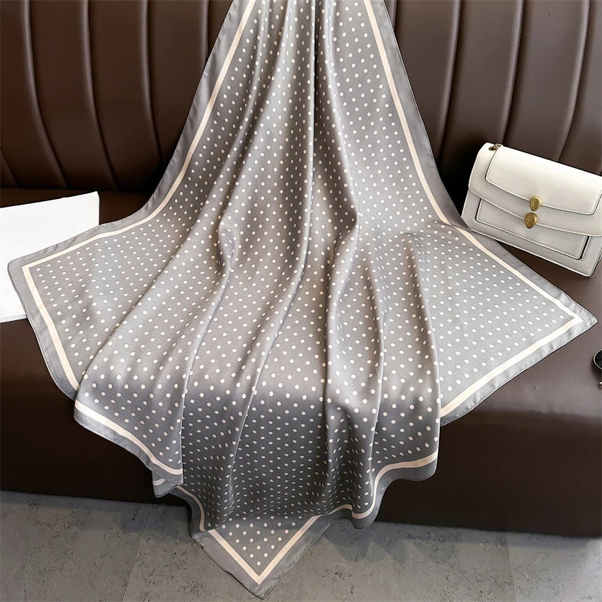 Silk Square Hair Scarf Sunscreen Beach Wrap - Smarsty