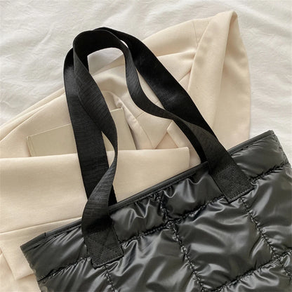 Women Tote Bag Large Capacity Cotton Padded Quilted Travel - Smarsty