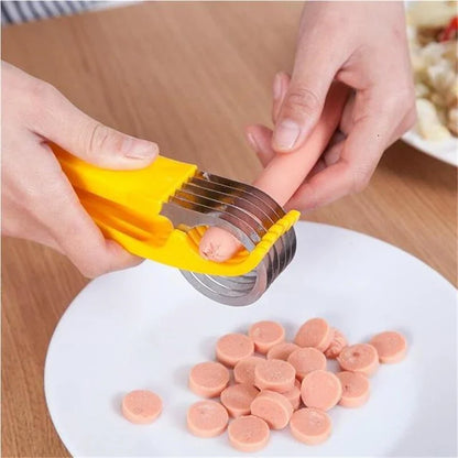 Eco-friendly Banana Slicer Cutter:Premium Plastic Kitchen Tool for Fruits&Vegetables-Ideal for Slicing, Cutting Cucumbers & More