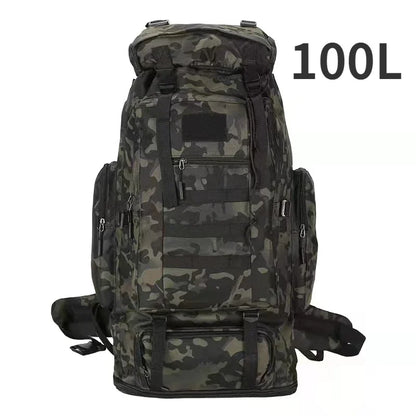 80L/100L  Mountaineering Bag Climb Bag Tactical Backpacks Large Backpack Outdoors Hiking Camping Travel Bags - Smarsty
